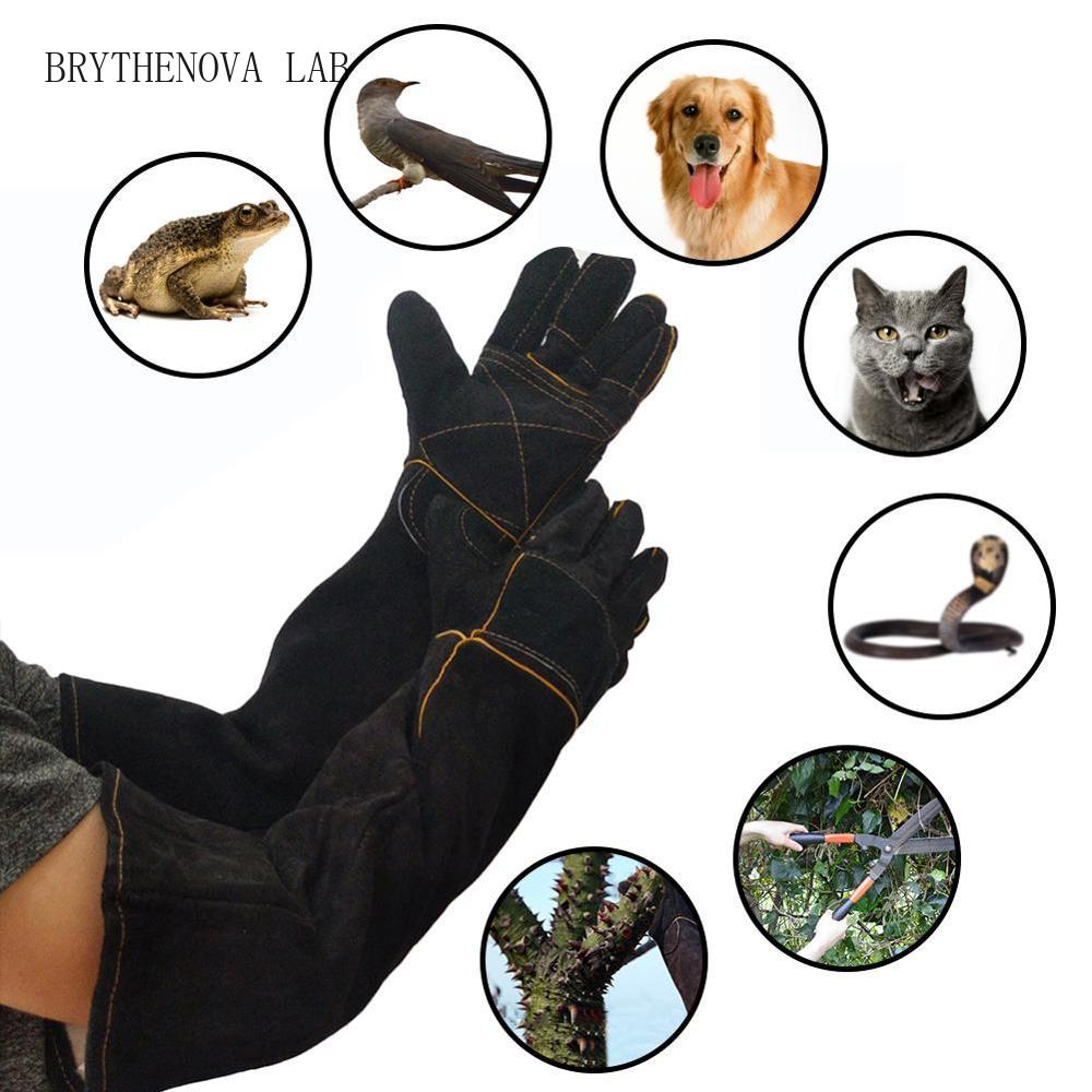 Cut Resistant Glove - Pet Gloves Bite-resistant Gloves Two-layer Leather