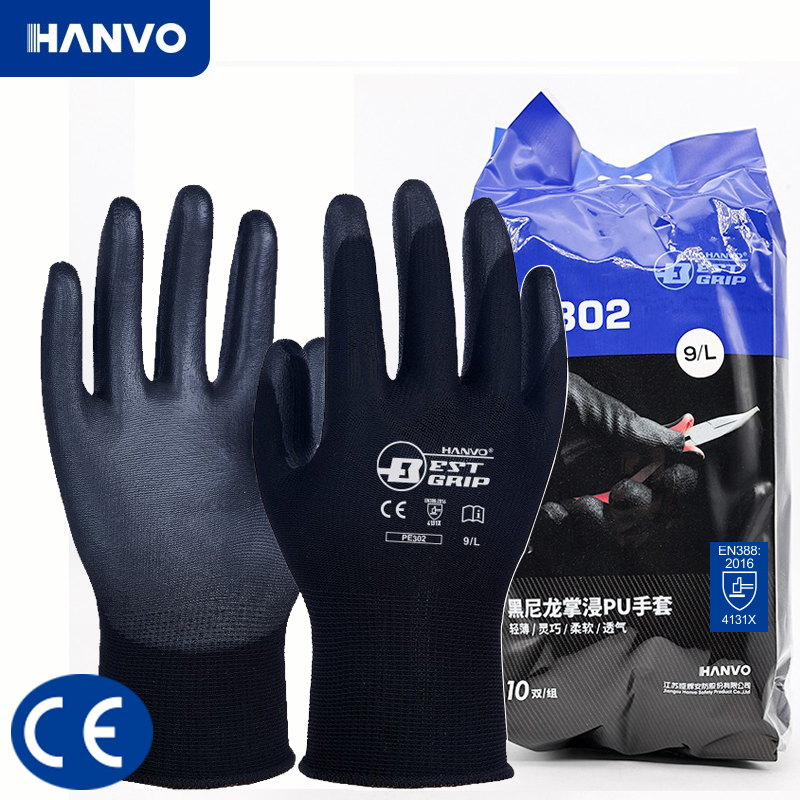 10 Pairs PU Nitrile Safety Coa - Nitrile Mechanic Glove recension och pris