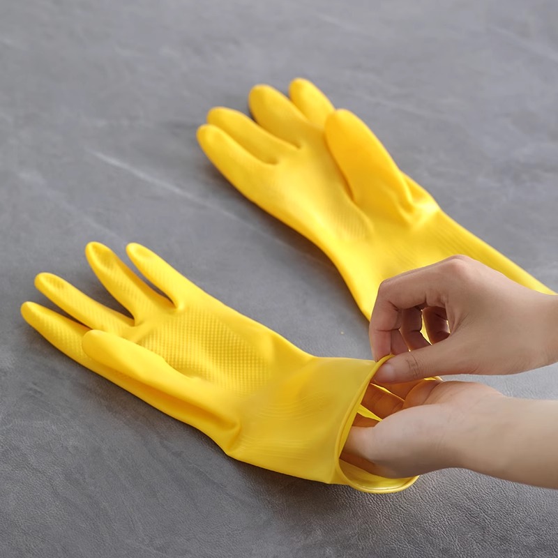 3 Pairs of Household Gloves Ho - Dish Glove Rubber recension och pris