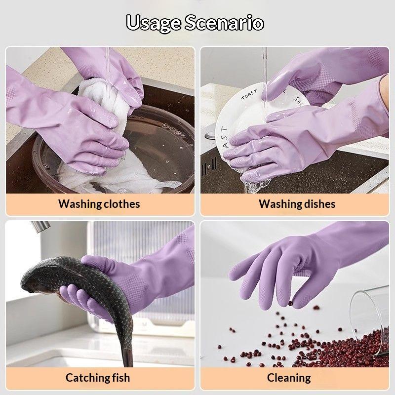1Pair Latex Dish Washing Glove - Dish Glove Rubber recension och pris