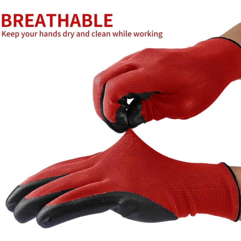 4/20PCS Nitrile Coated Safety  - Nitrile Mechanic Glove recension och pris