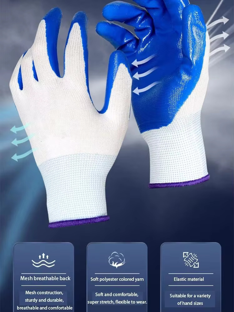 3 Pairs Of Non-slip Wear-resis - Nitrile Mechanic Glove recension och pris