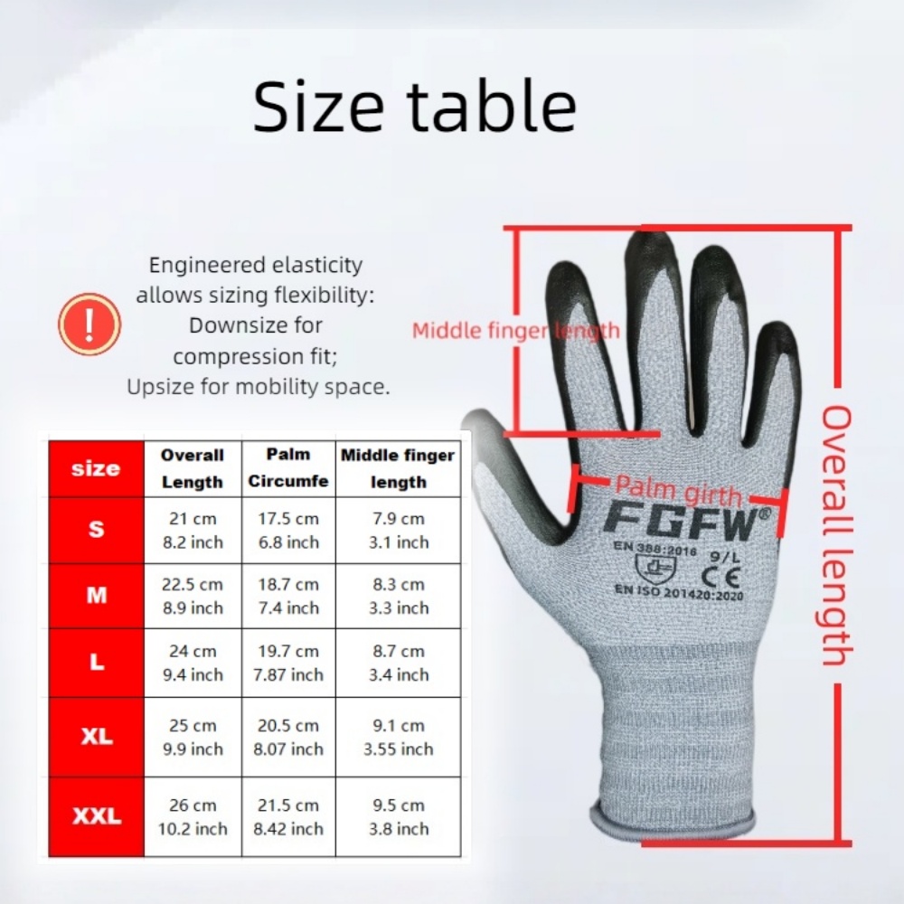 3 Pairs Soft Breathable Spande - Nitrile Mechanic Glove recension och pris