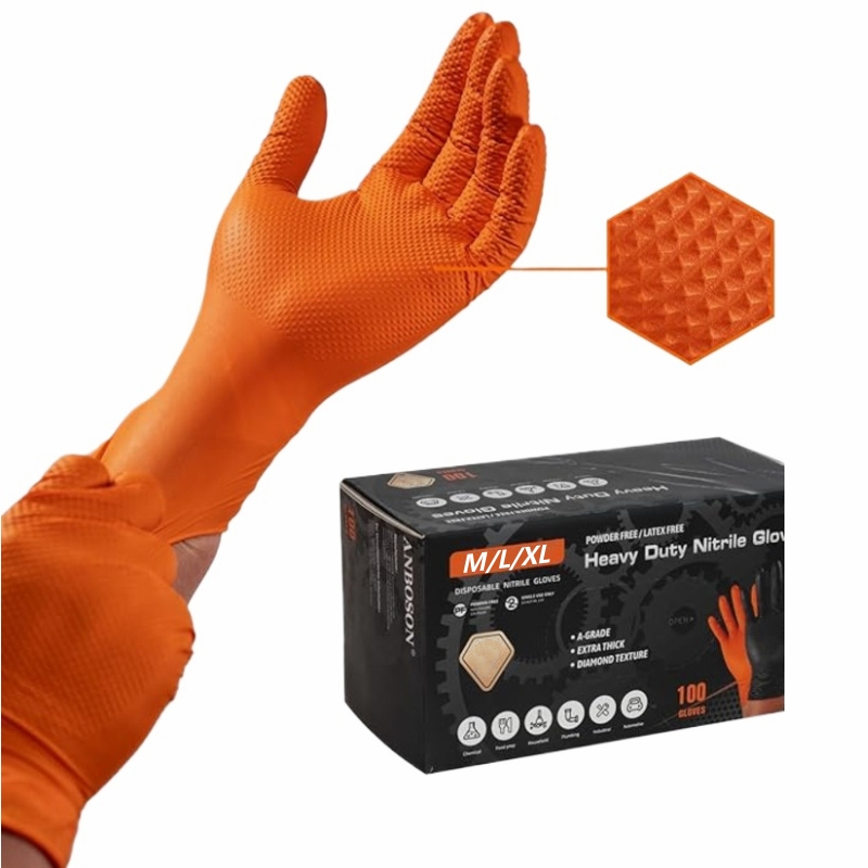 8Mil Heavy Duty Orange Nitrile - Nitrile Mechanic Glove recension och pris