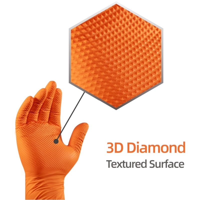 8Mil Heavy Duty Orange Nitrile - Nitrile Mechanic Glove recension och pris